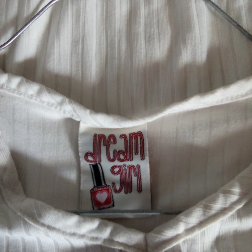 White Kids Top with Button Accents ( Bag M )
